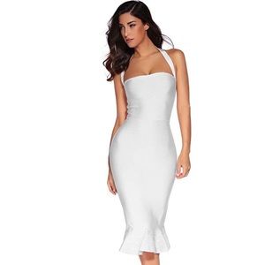 Halter Fishtail Bandage Dress